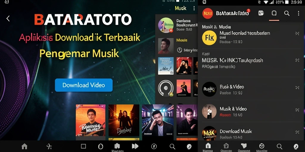 Tampilan antarmuka BATARATOTO yang menarik dan fungsional untuk Download Musik.