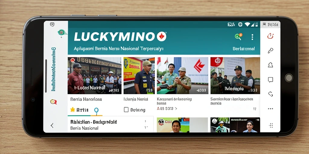 Tampilan antarmuka utama aplikasi LUCKYMINO yang menarik dan informatif.