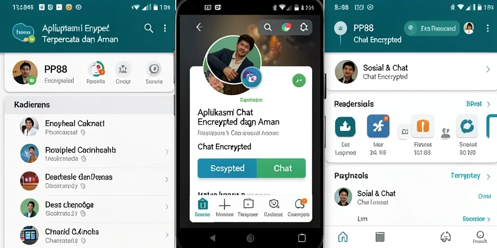 Tampilan antarmuka user-friendly PP88 saat chatting terenkripsi.