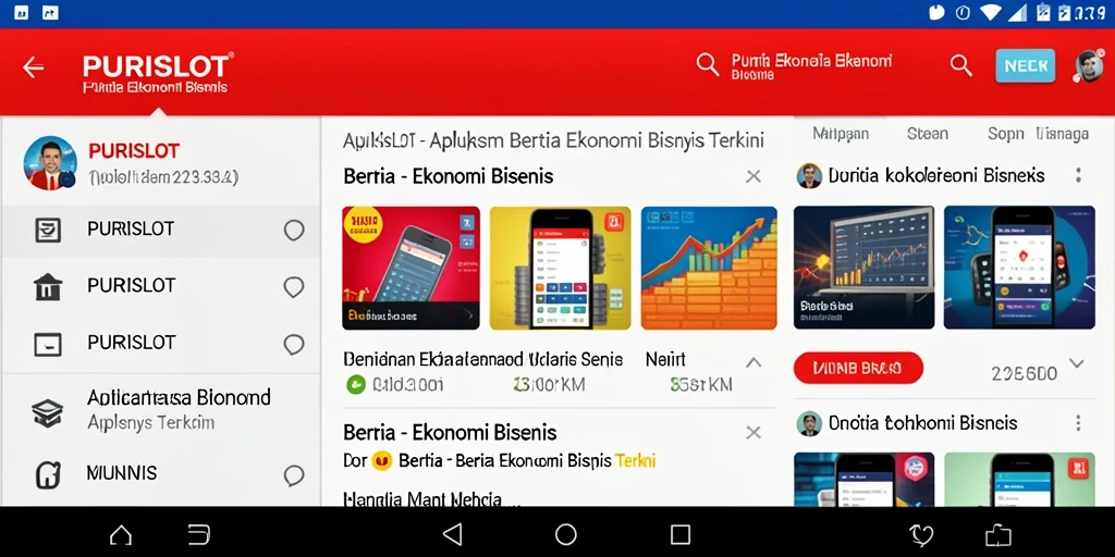 Tampilan antarmuka PURISLOT untuk berita ekonomi yang jelas dan informatif.