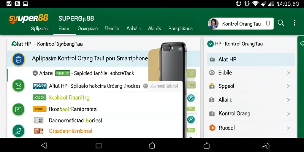 Antarmuka pengguna SUPER88 yang sederhana dan efektif untuk kontrol orang tua.